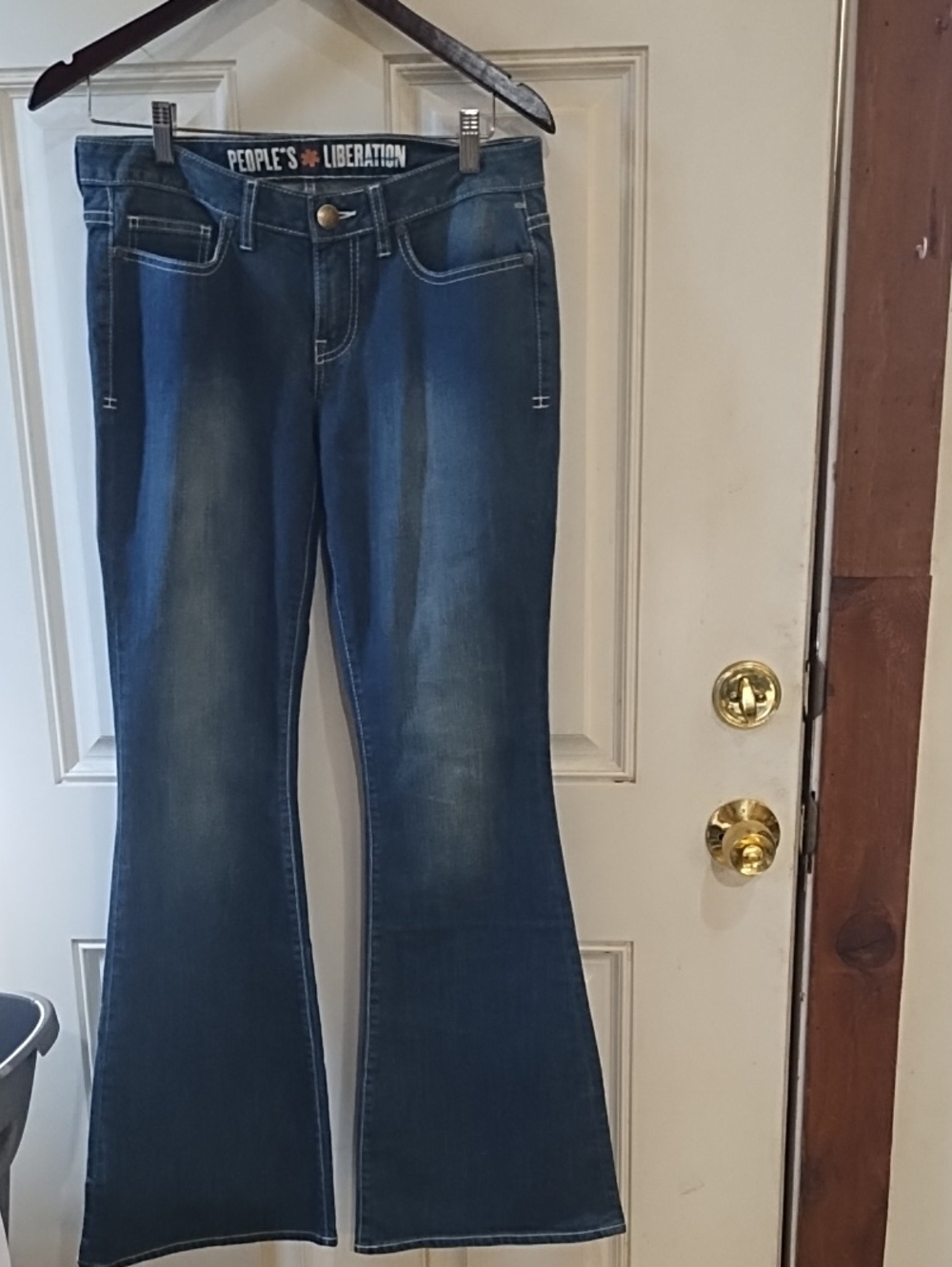 People's Liberation Women's Dark Blue Flare Jeans